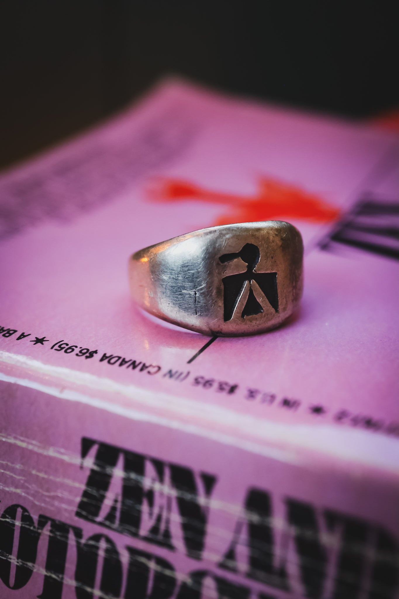 Vintage 1960’s-70’s Sterling Silver Cigar Band Thunderbird Ring