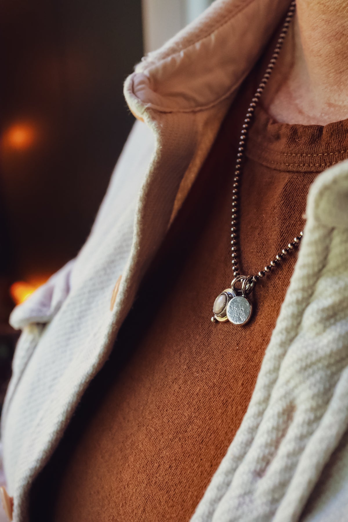 the Pink Moon Necklace