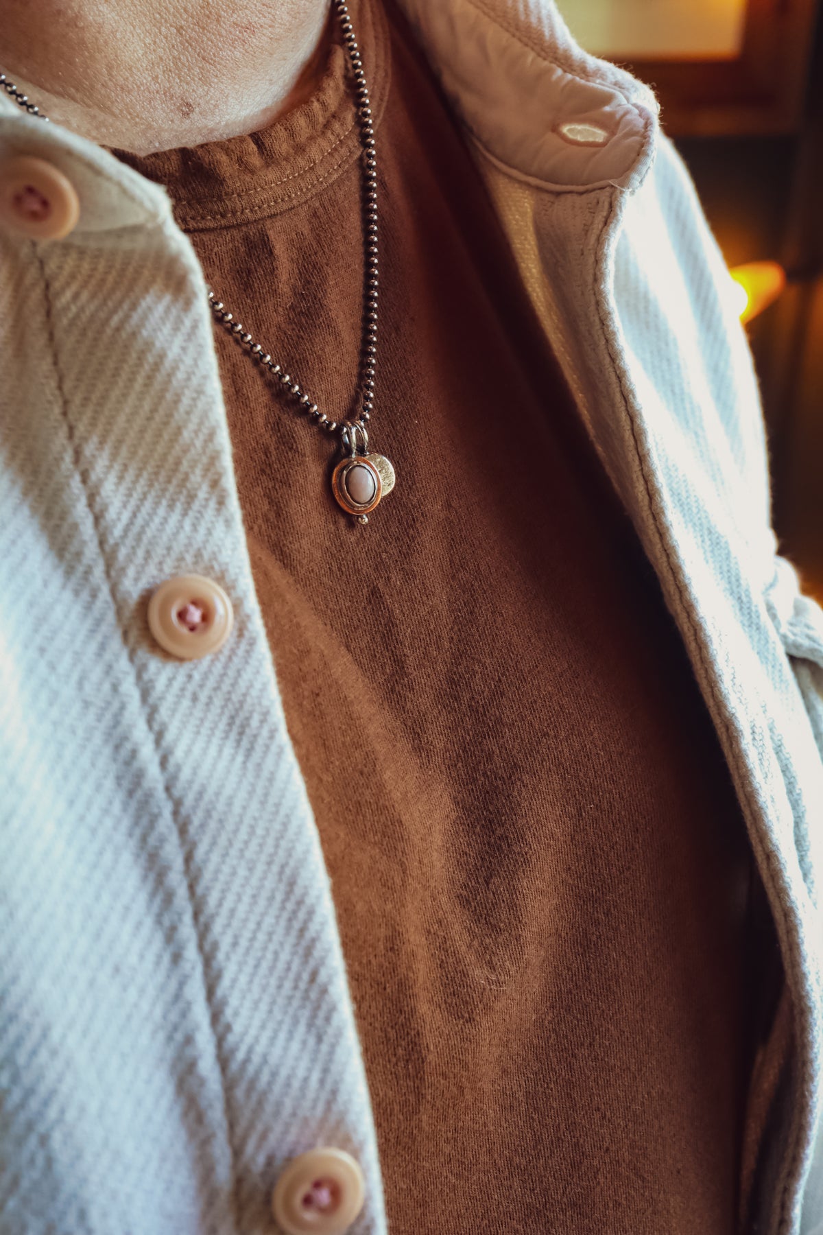 the Pink Moon Necklace