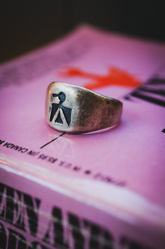 Vintage 1960’s-70’s Sterling Silver Cigar Band Thunderbird Ring