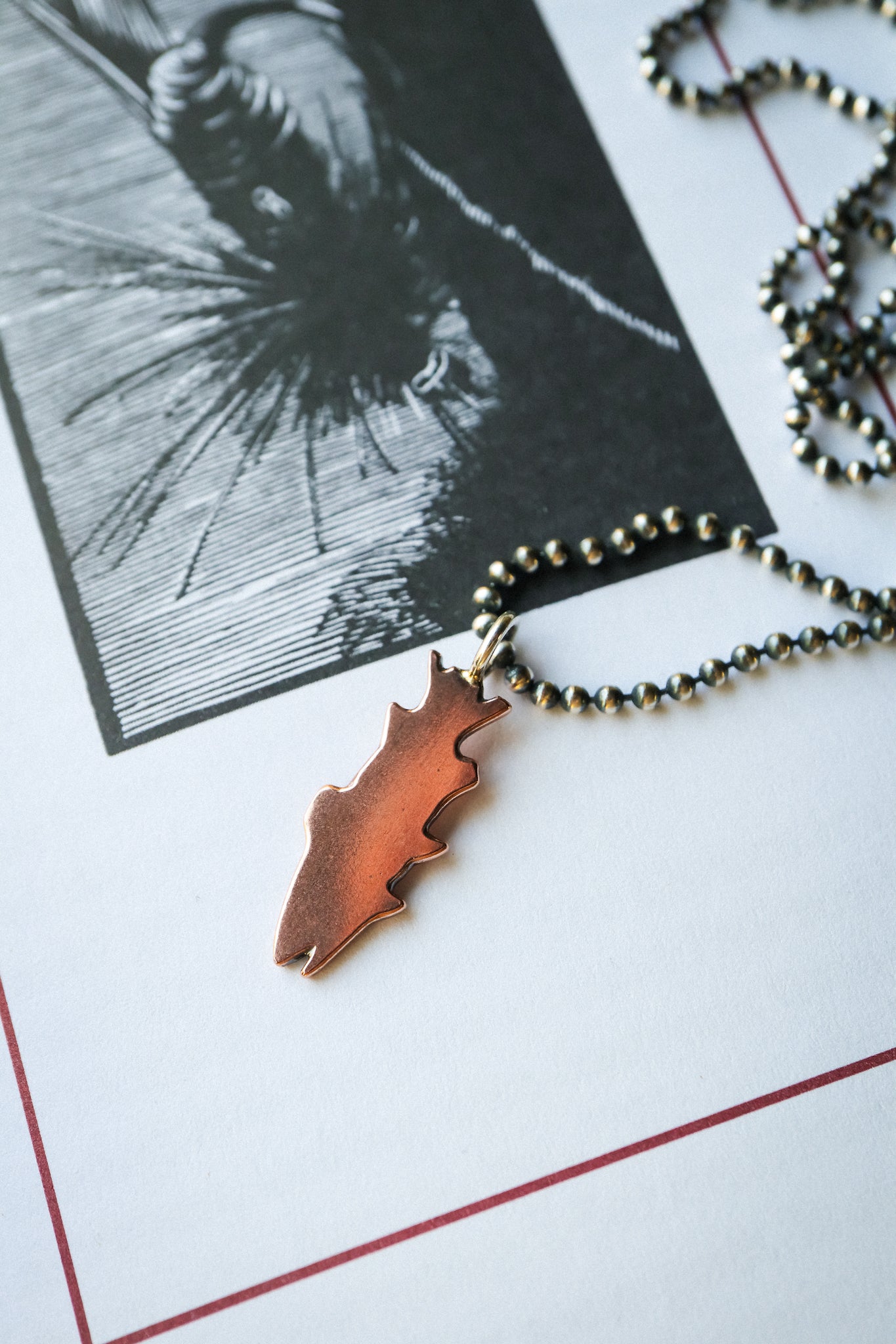 the Trout Necklace (copper)