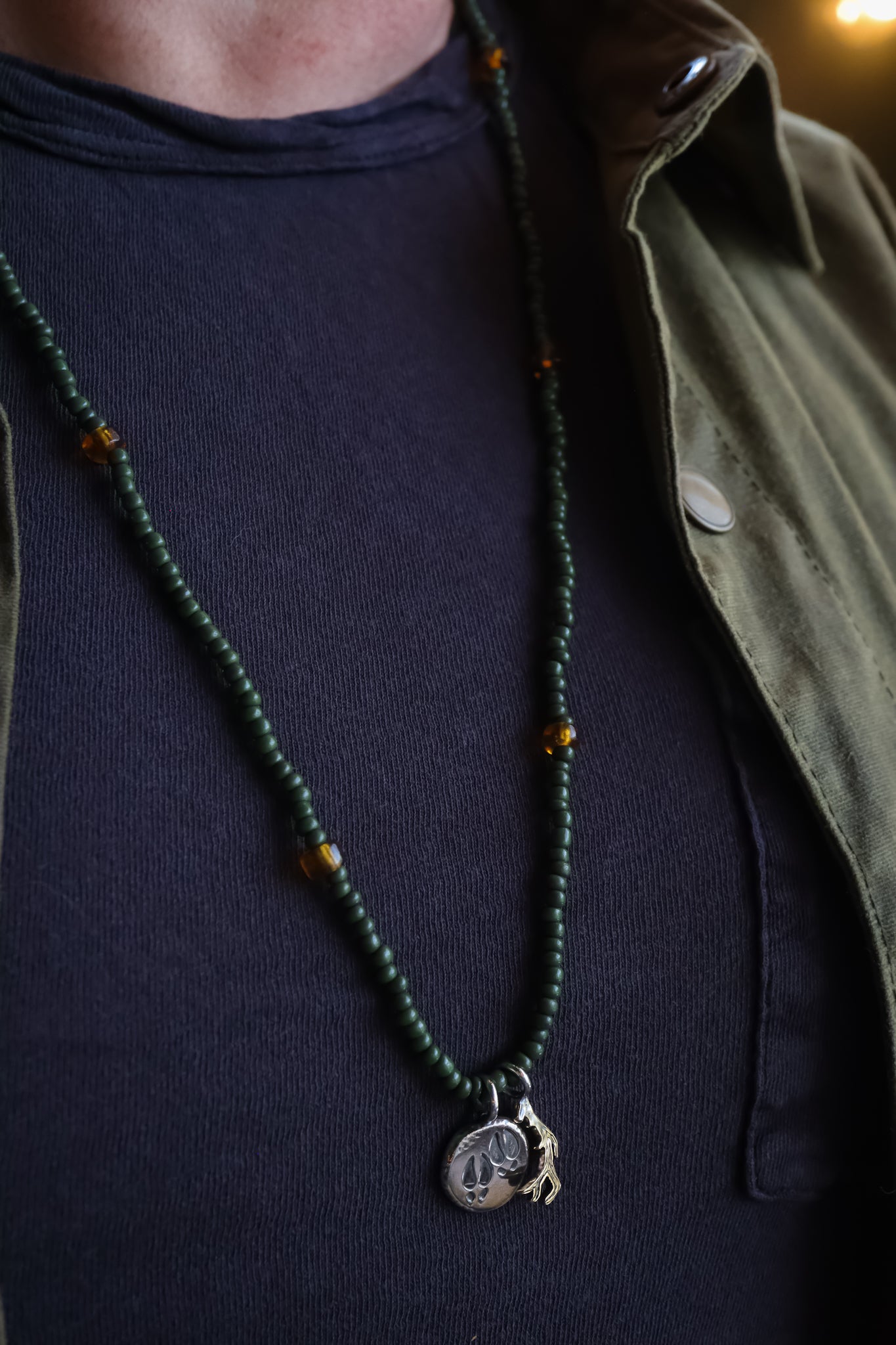 the Elk Wisdom Beaded Necklace