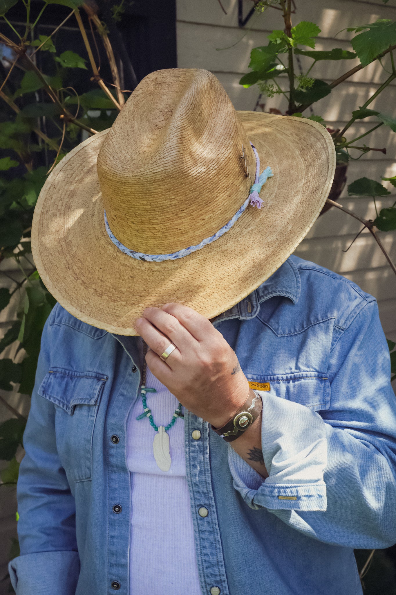 the Grateful Hat [ re-worked Stetson Mexican Palm Straw Hat]