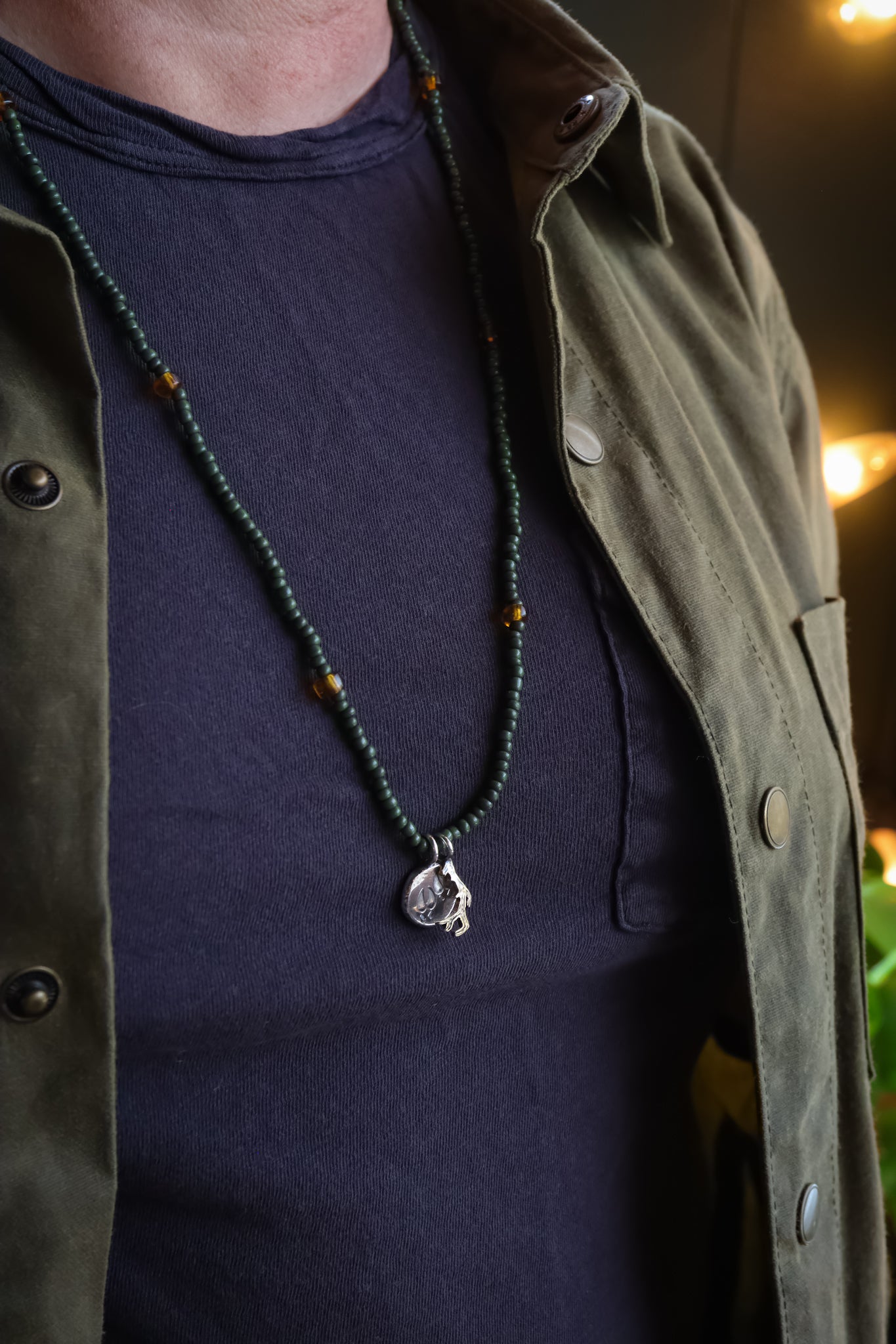 the Elk Wisdom Beaded Necklace