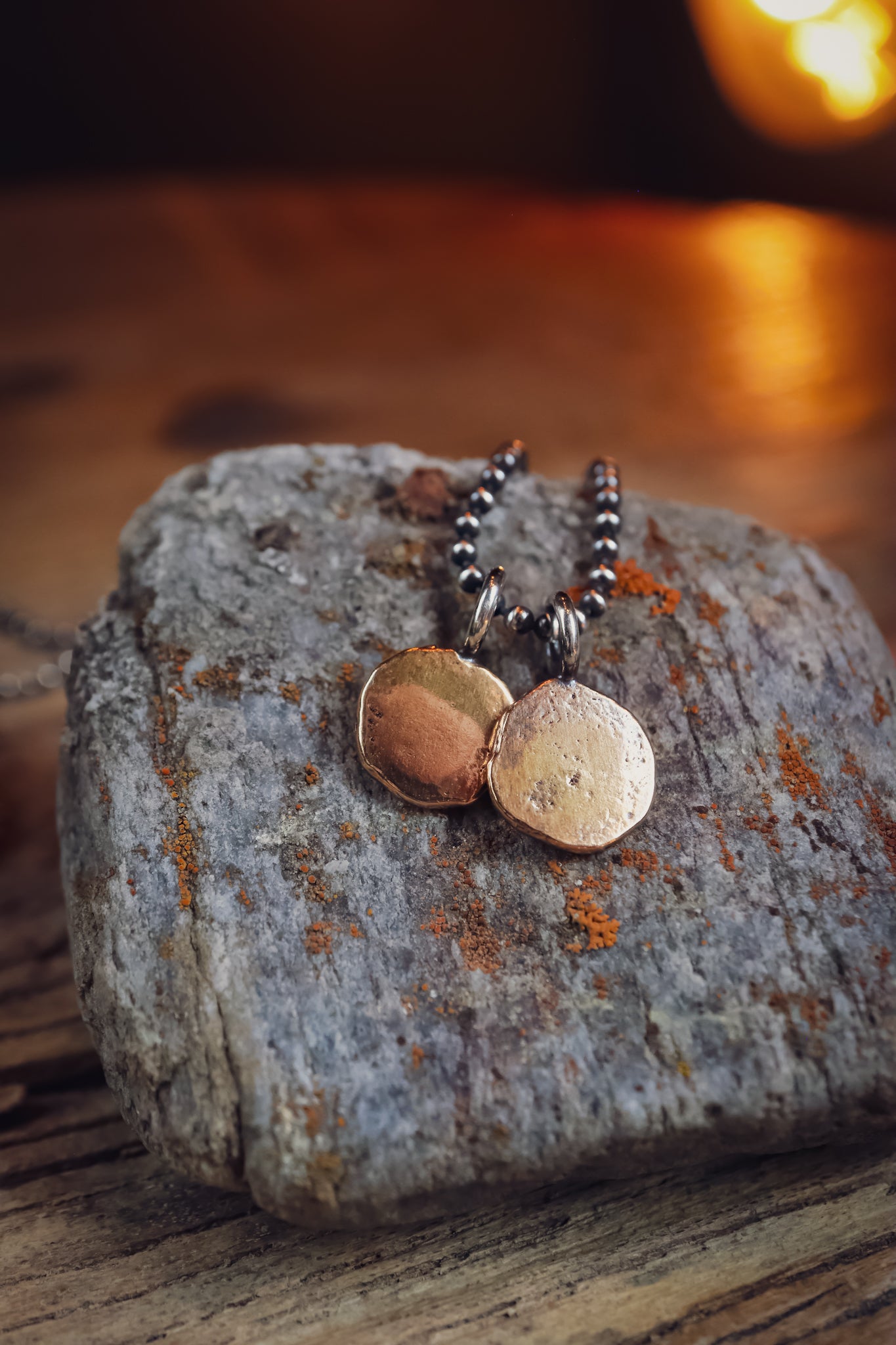 the Stay Wild Bear Track Necklace (brass)