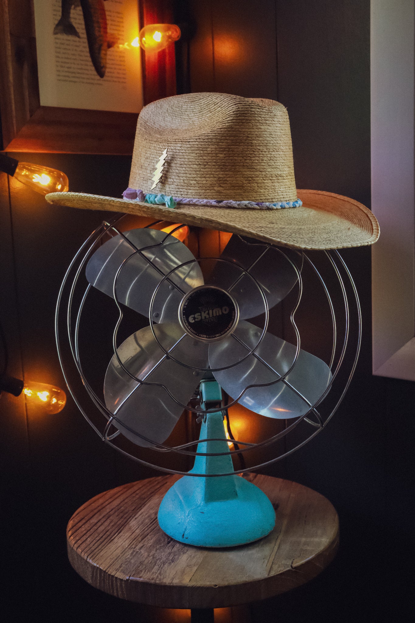 the Grateful Hat [ re-worked Stetson Mexican Palm Straw Hat]