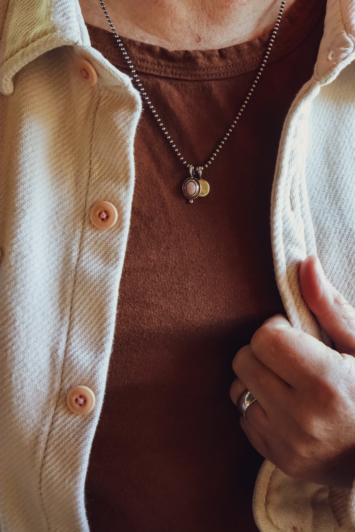 the Pink Moon Necklace