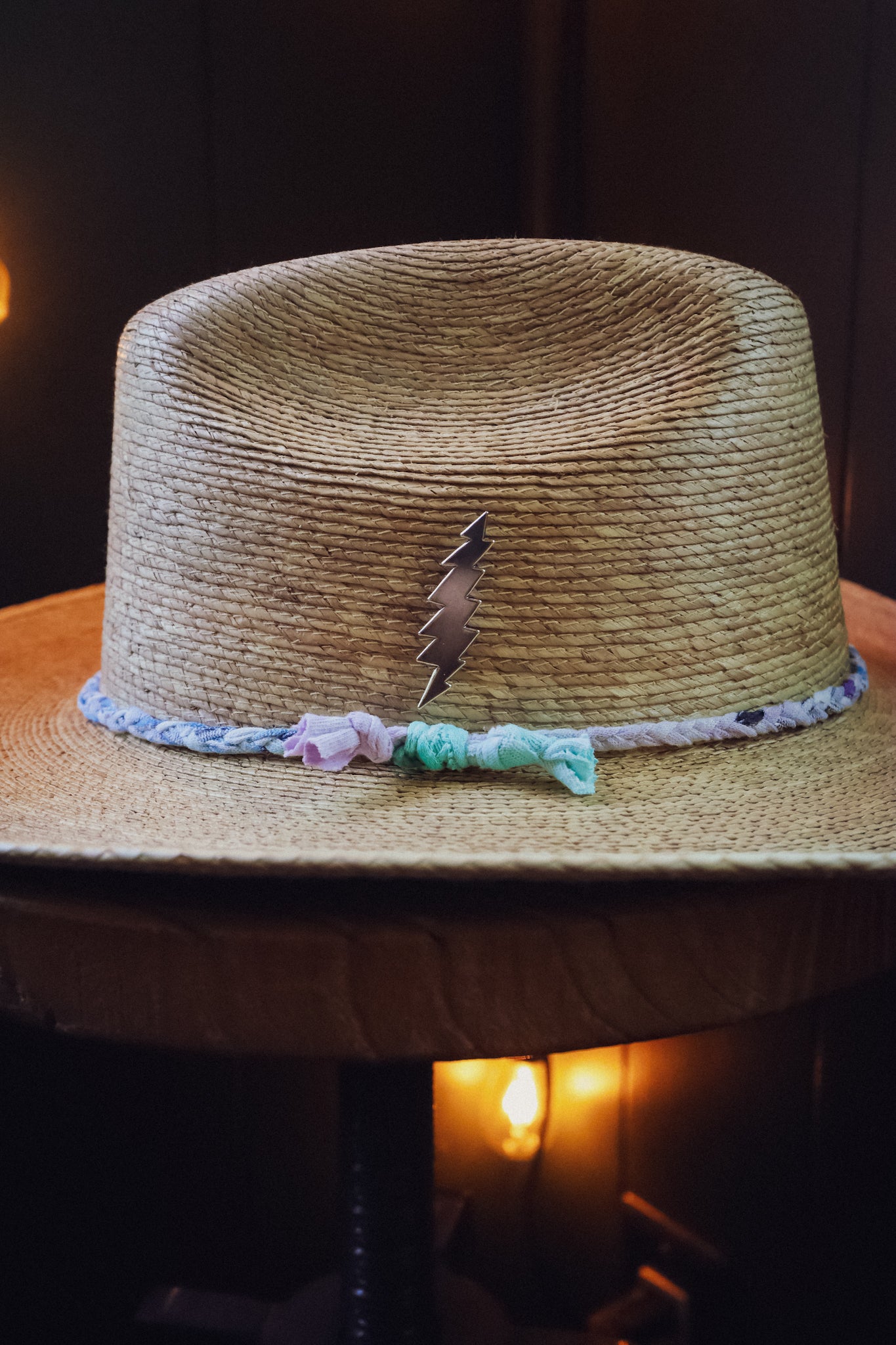 the Grateful Hat [ re-worked Stetson Mexican Palm Straw Hat]