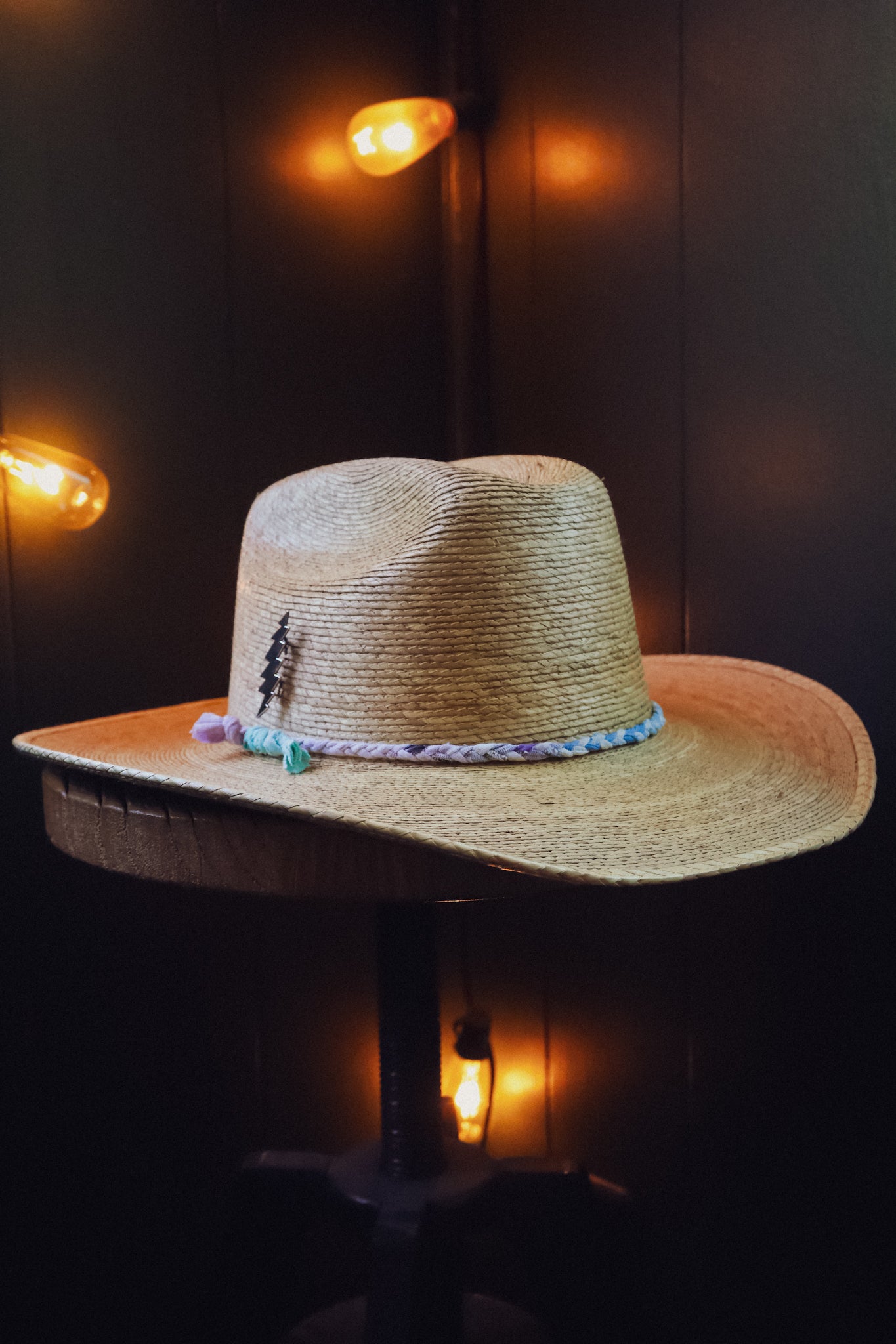 the Grateful Hat [ re-worked Stetson Mexican Palm Straw Hat]