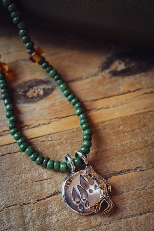 the Elk Wisdom Beaded Necklace