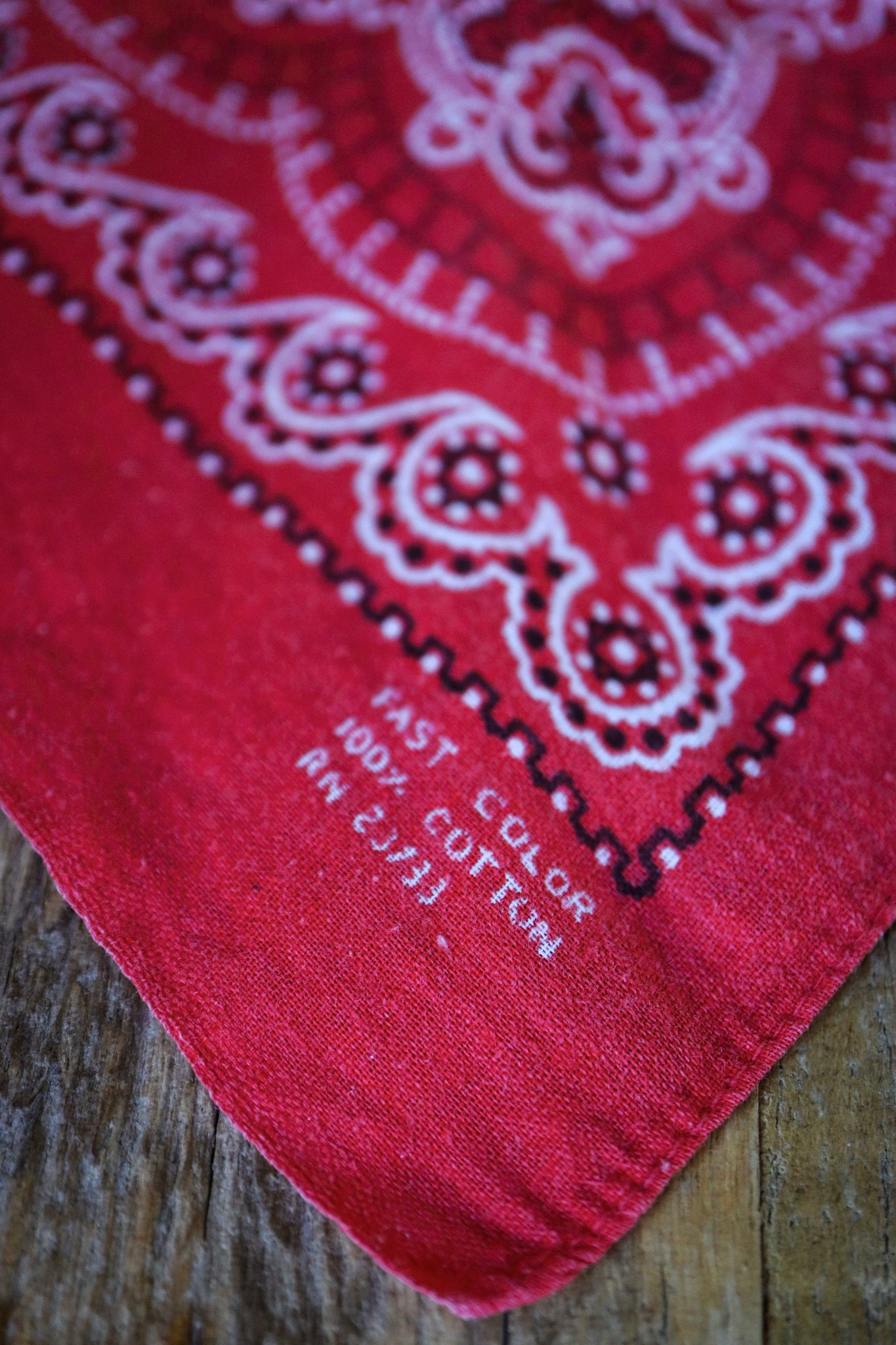 Vintage 1950’s-60’s Rare Pattern Red Eureka Brand Fast Color Bandana
