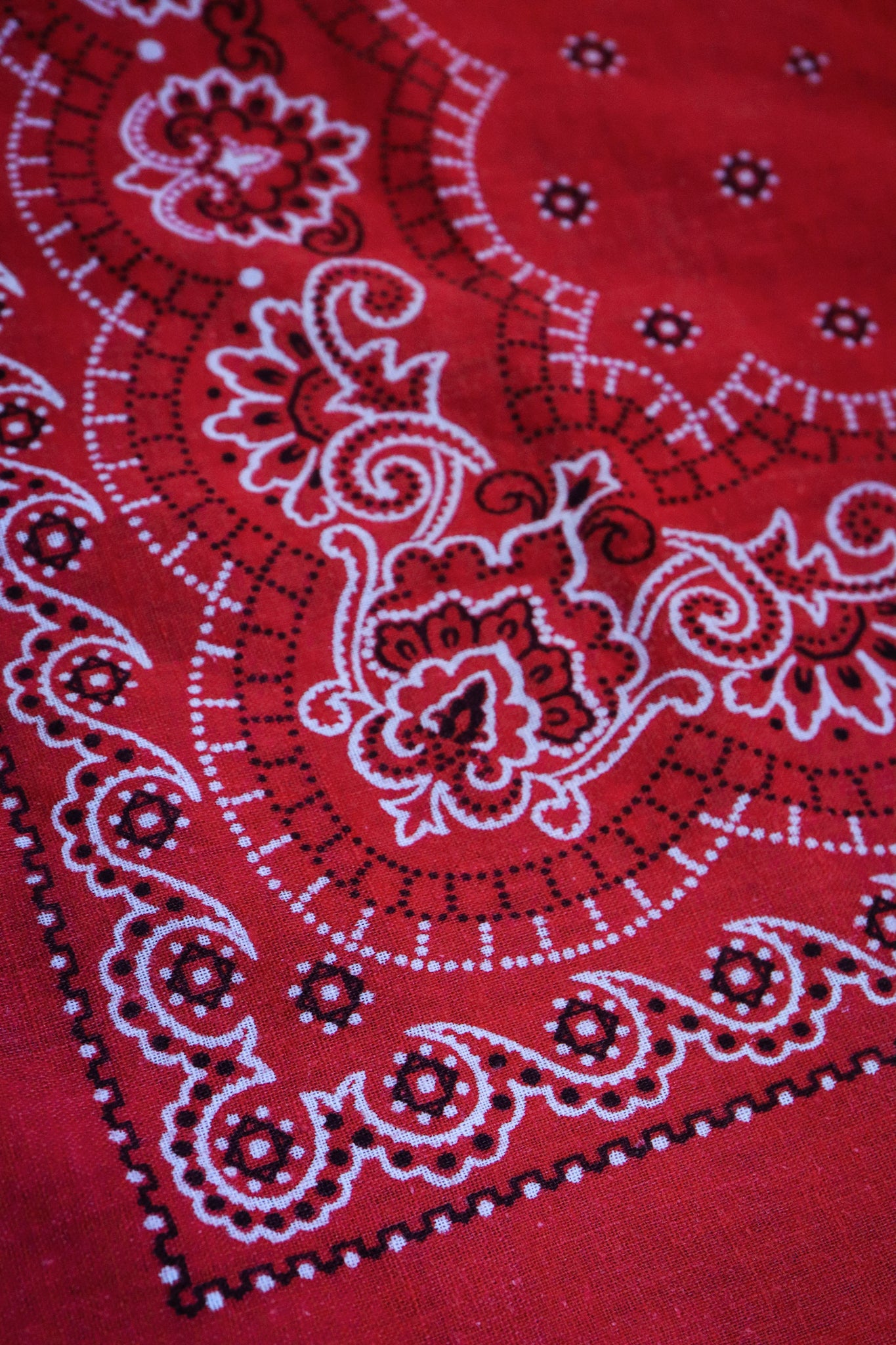 Vintage 1950’s-60’s Rare Pattern Red Eureka Brand Fast Color Bandana