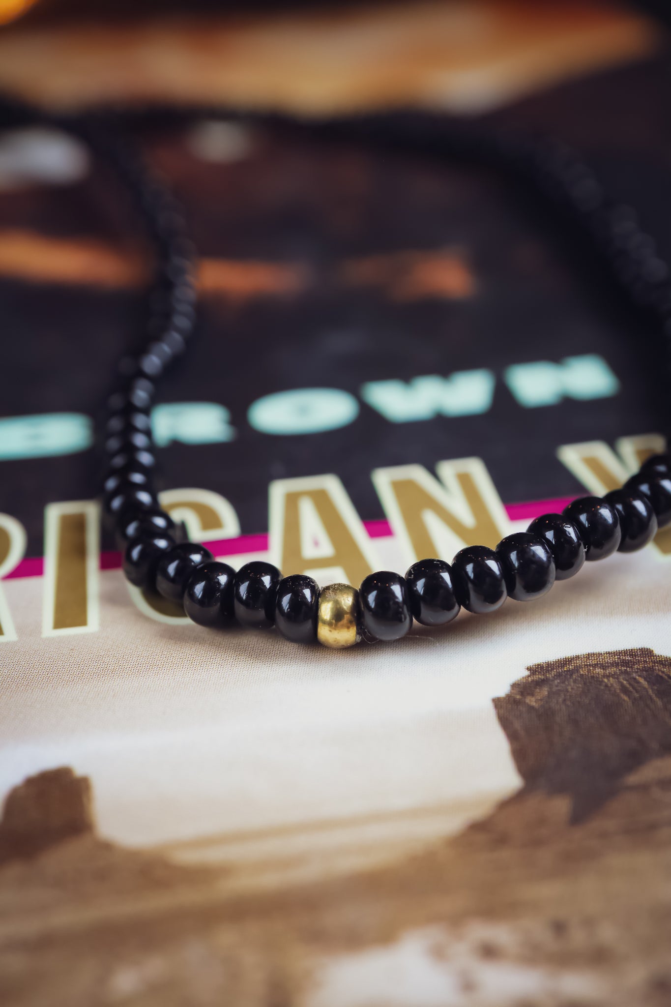 the Matȟó Pahá (Bear Mountain) Beaded Necklace