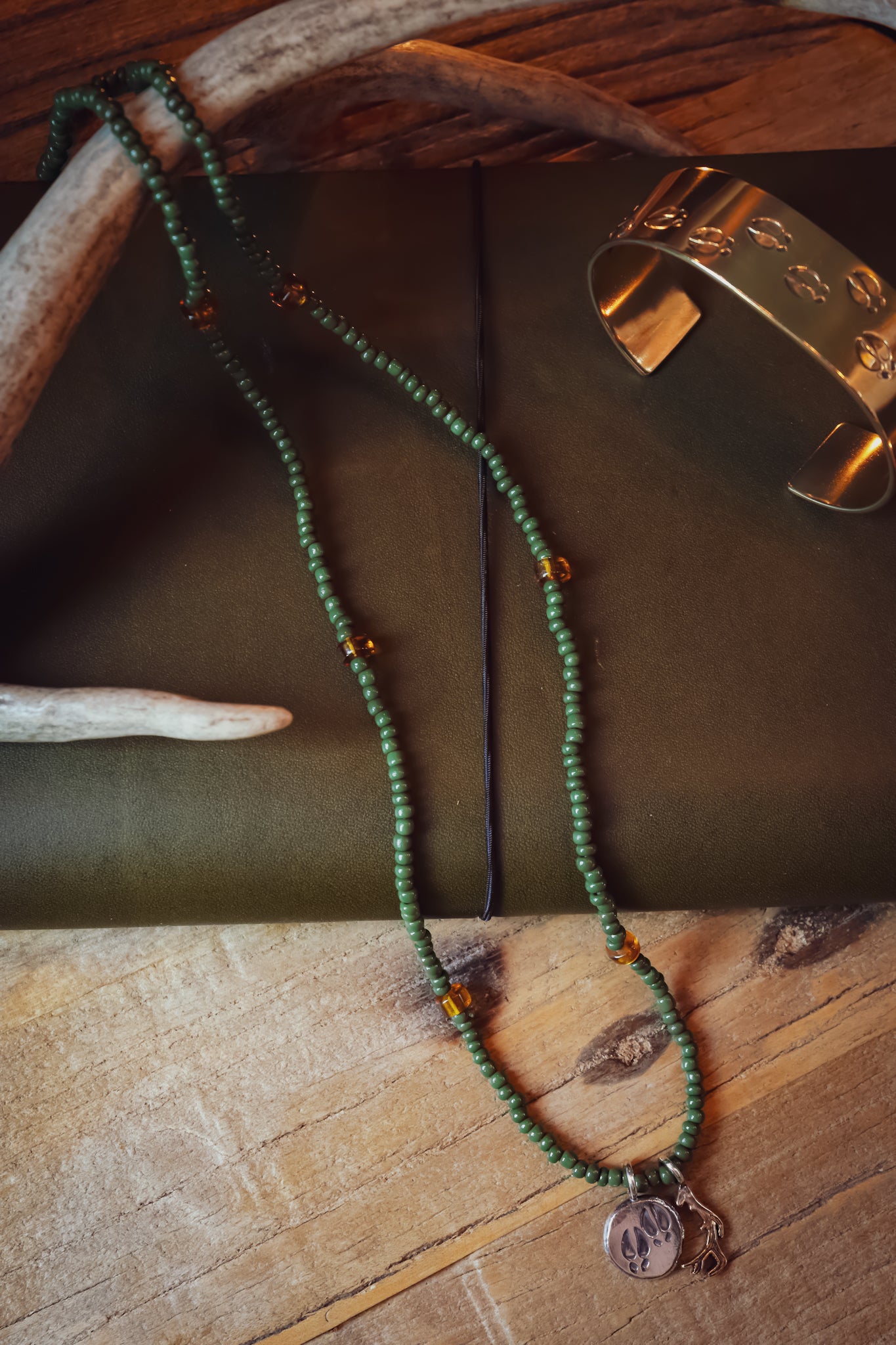 the Elk Wisdom Beaded Necklace