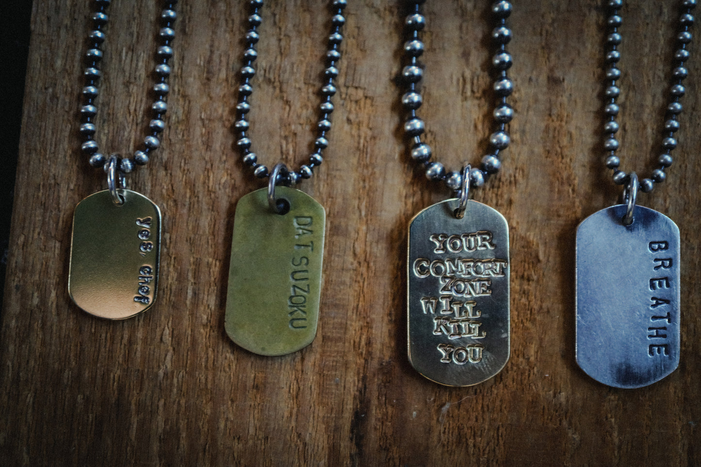 the Words Matter Dog Tag Necklace