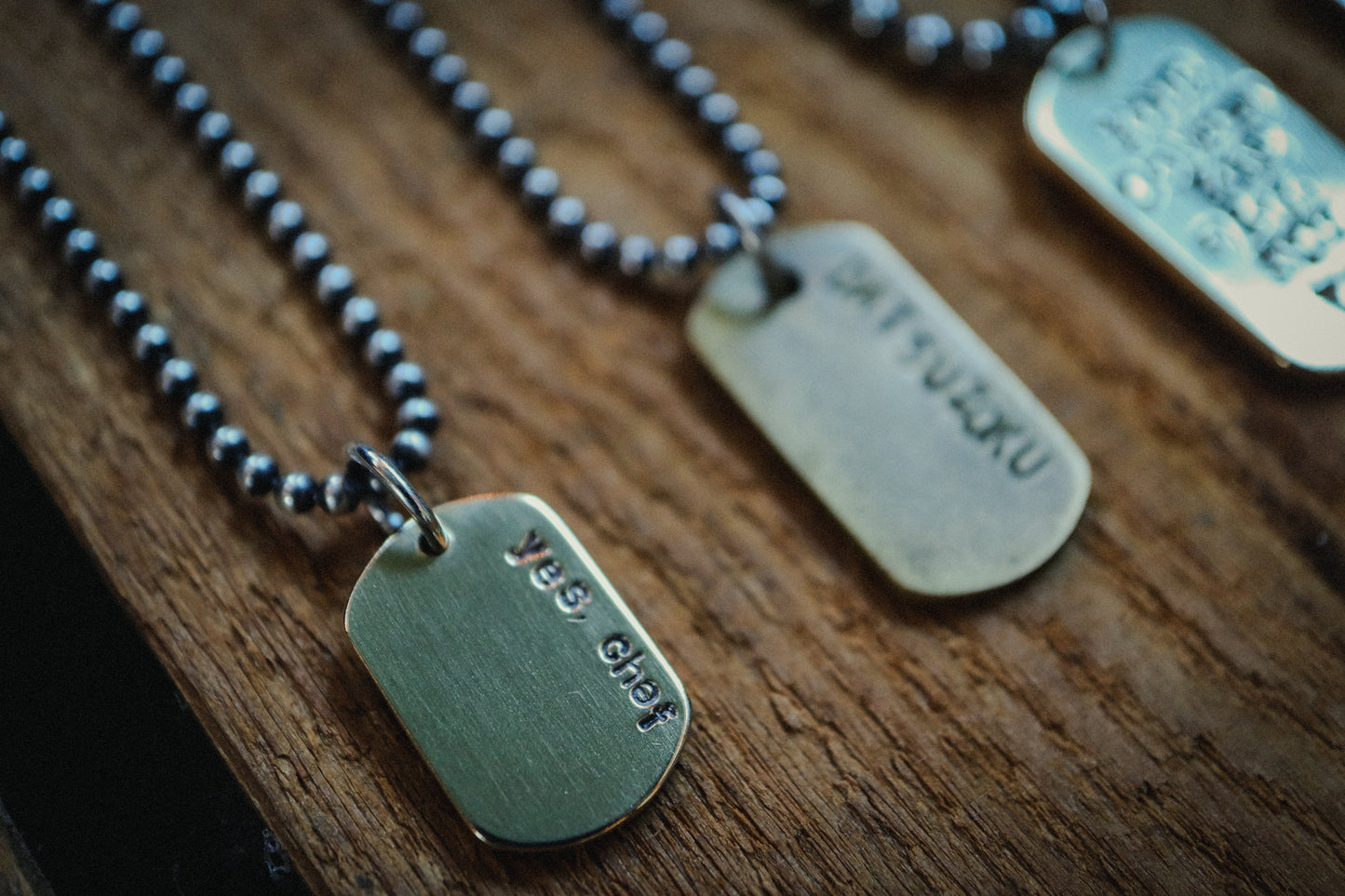 the Words Matter Dog Tag Necklace