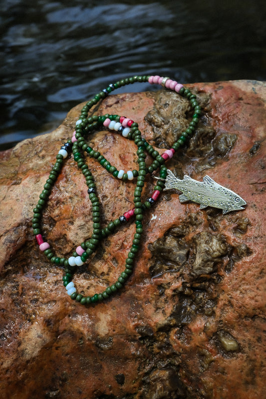 the Trout Bum Necklace (Rainbow Trout)