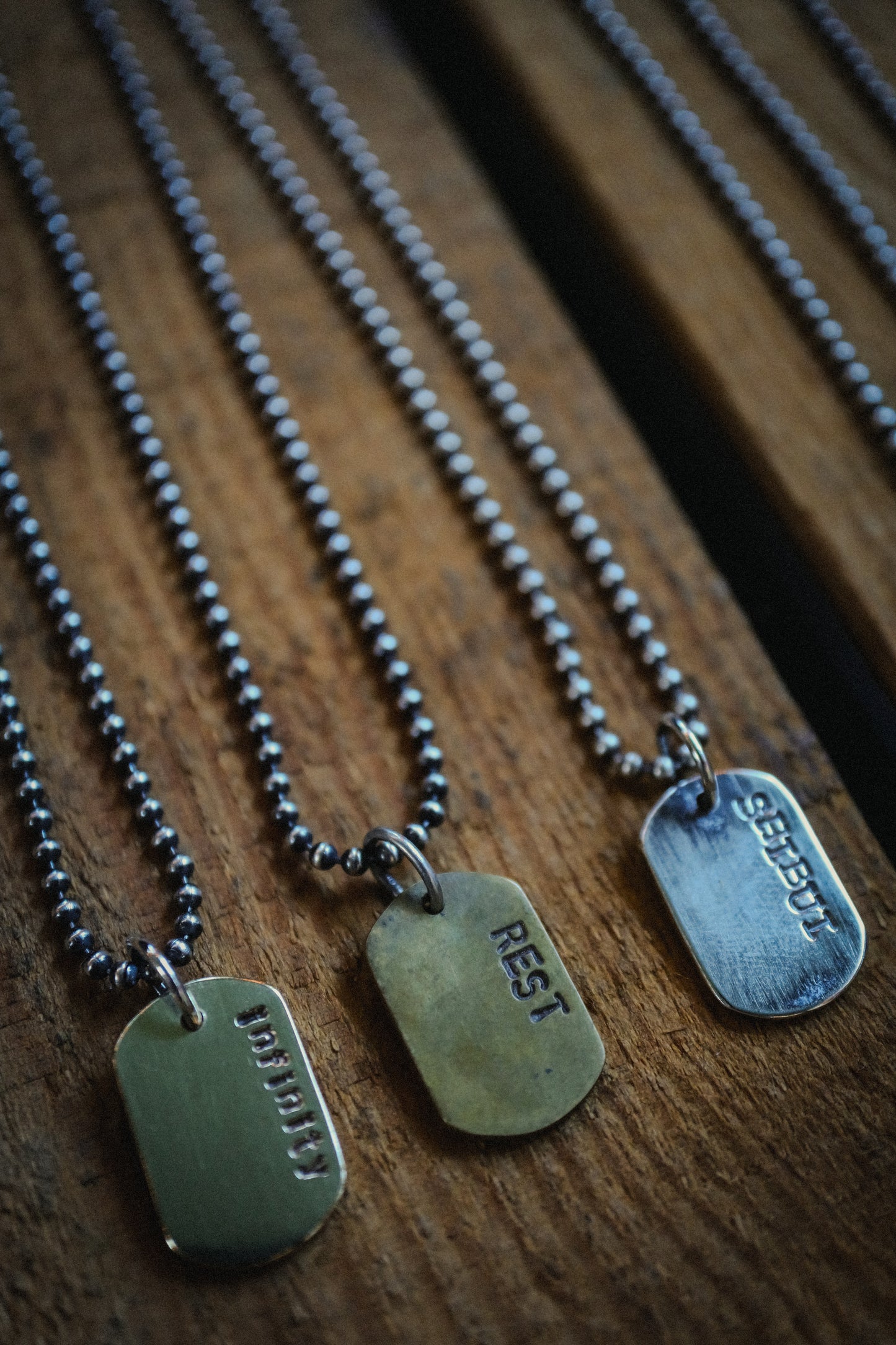 the Words Matter Dog Tag Necklace