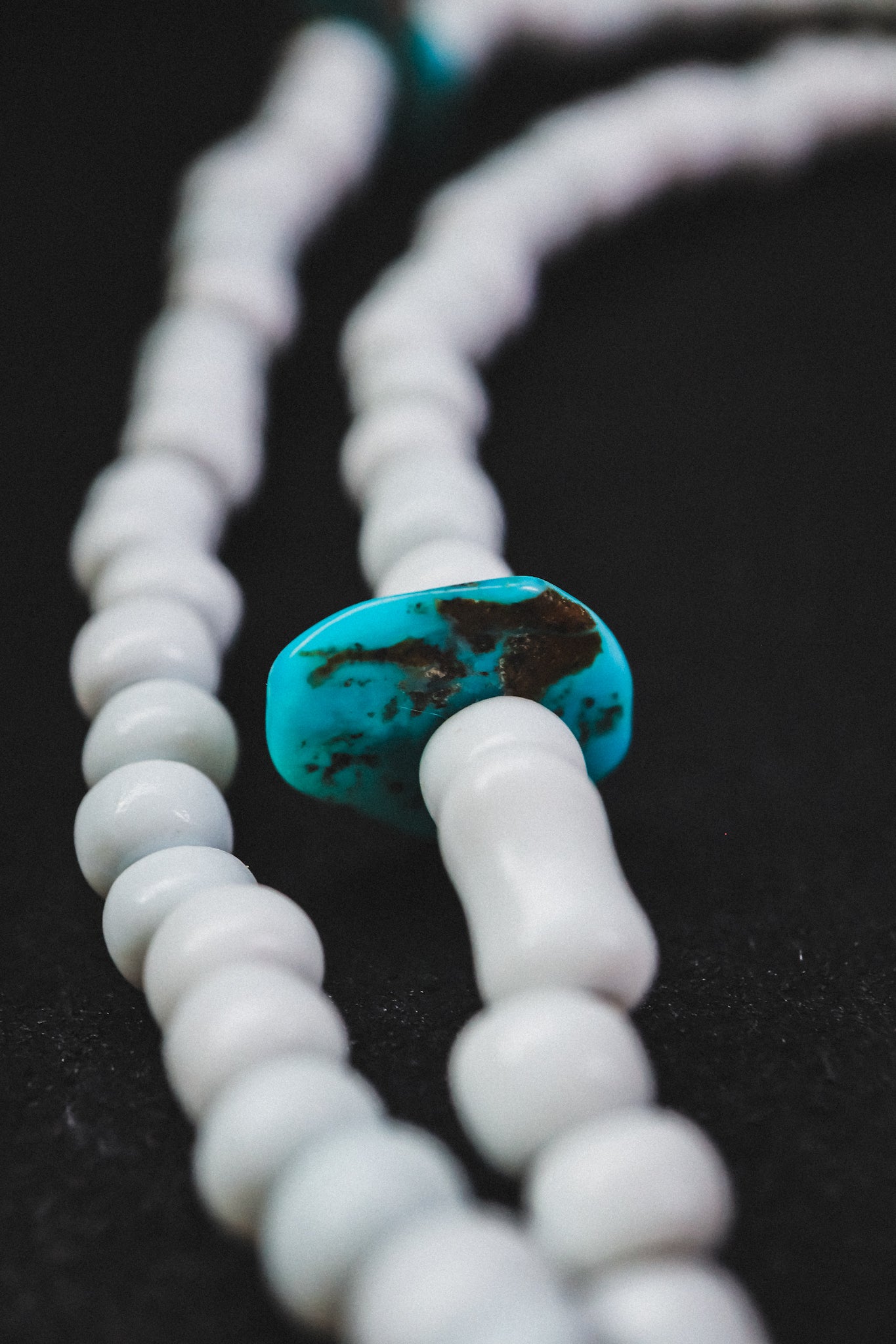 the Endless Summer Necklace (Italian glass + Kingman turquoise)