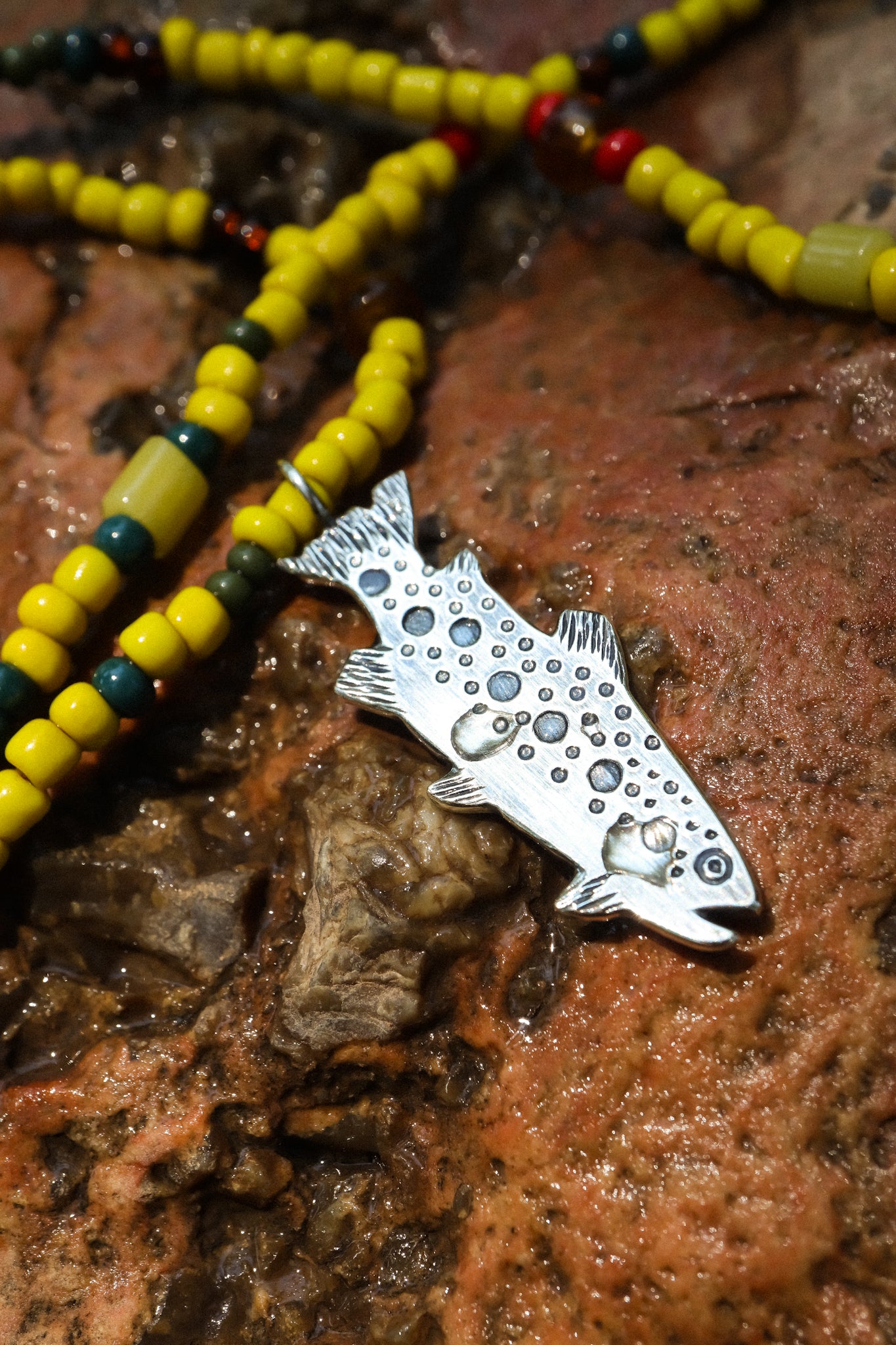 the Trout Bum Necklace (Brown Trout)