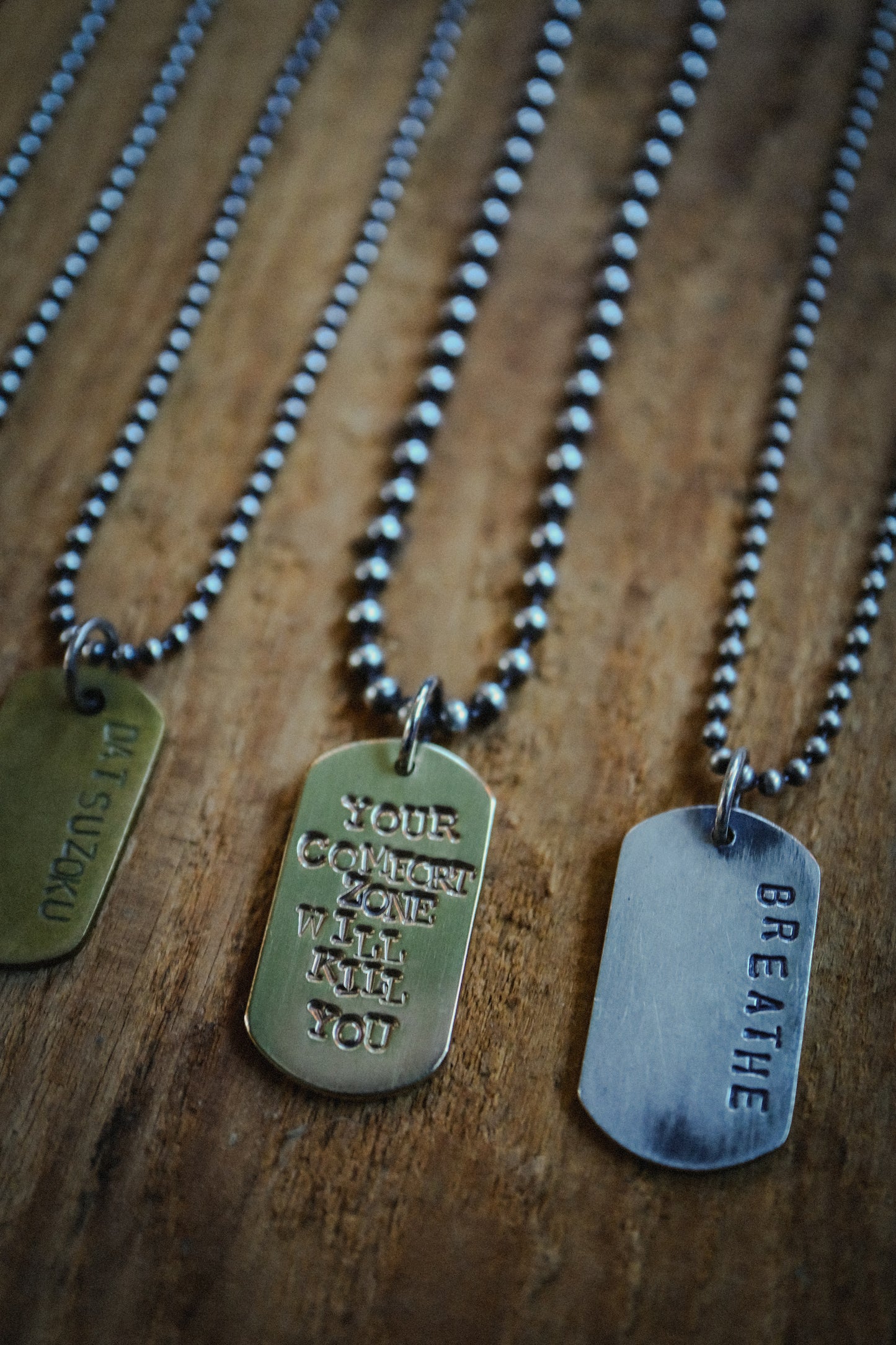 the Words Matter Dog Tag Necklace