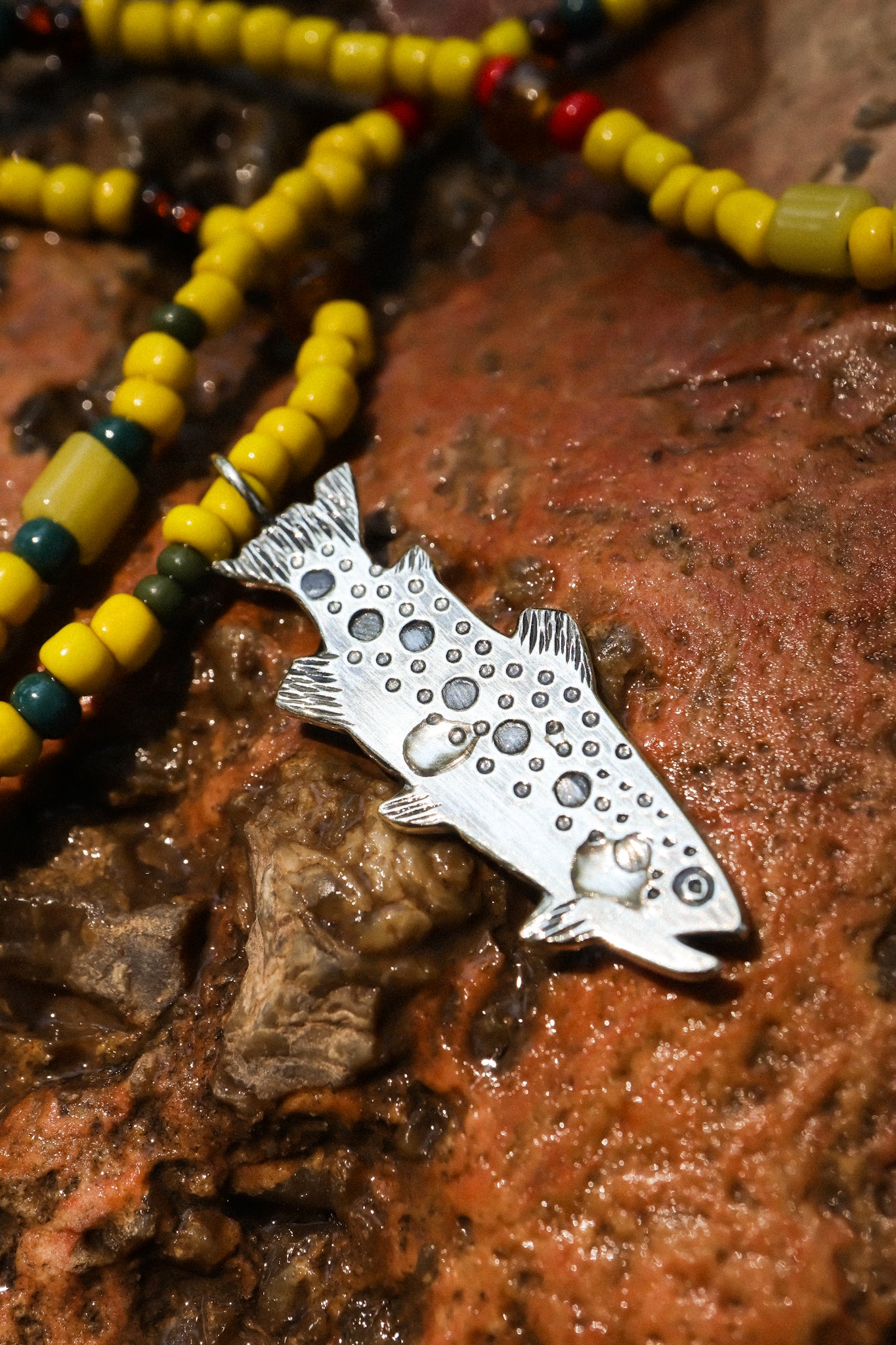 the Trout Bum Necklace (Brown Trout)