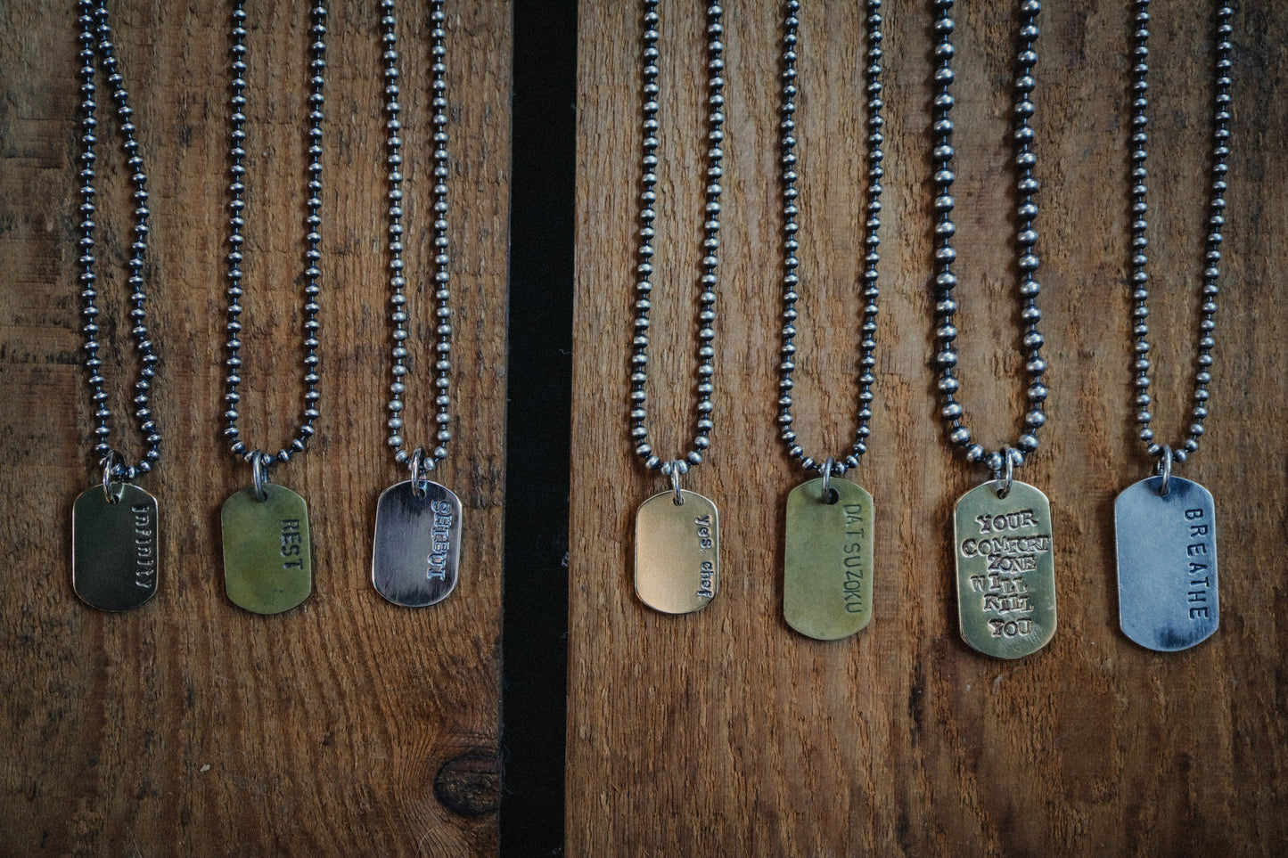 the Words Matter Dog Tag Necklace