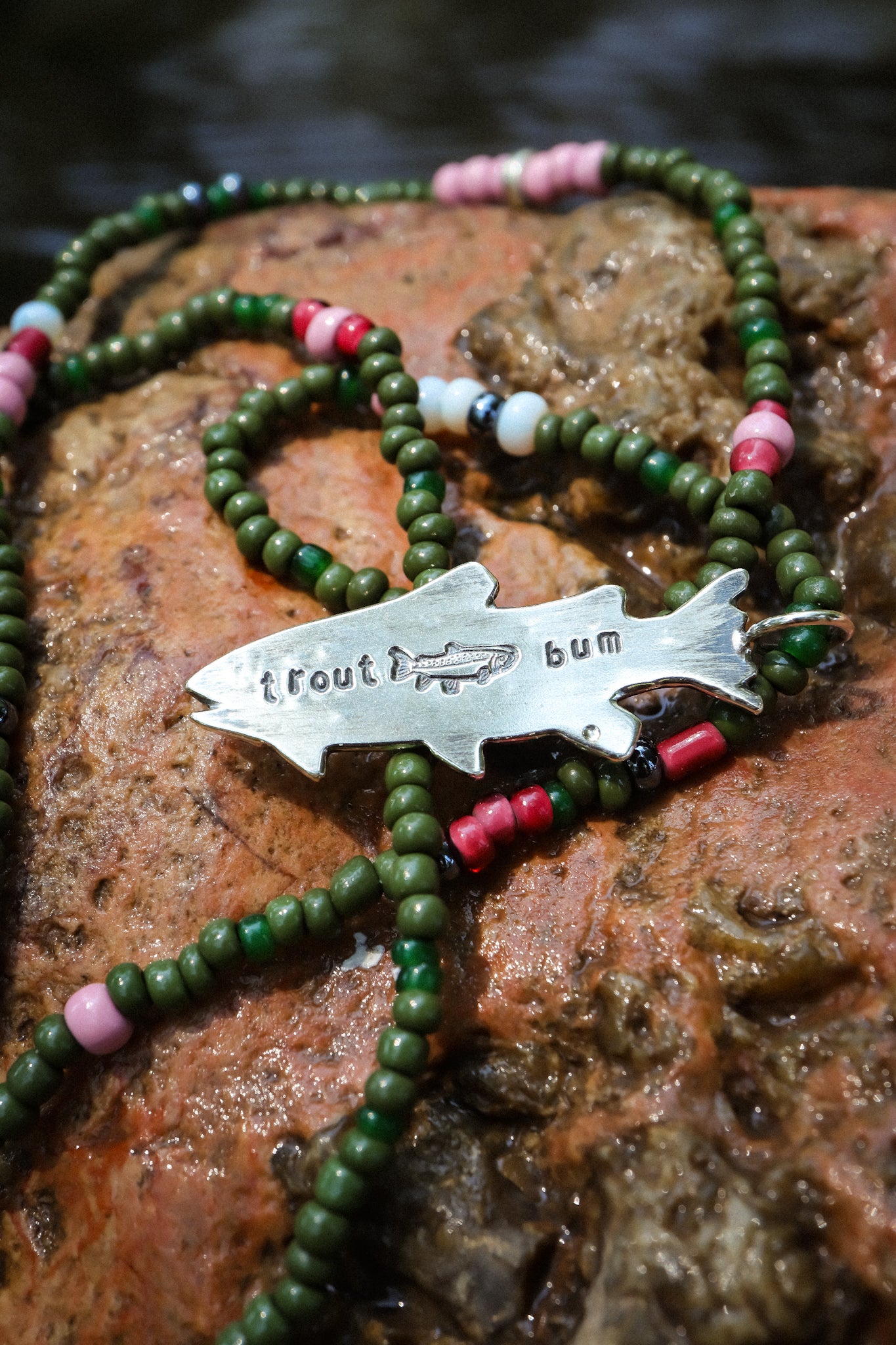 the Trout Bum Necklace (Rainbow Trout)