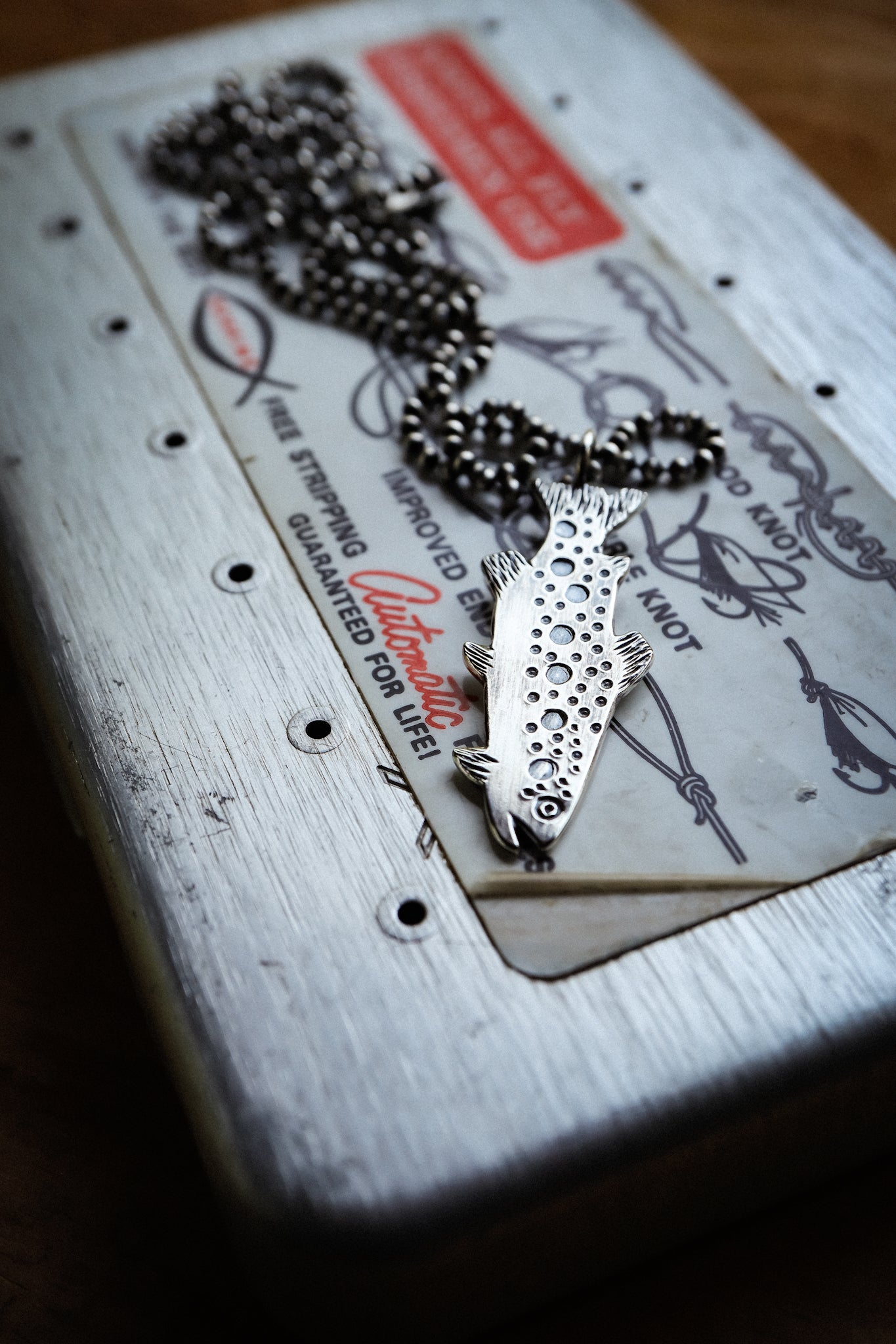 the Trout Bum Necklace (Brown Trout)