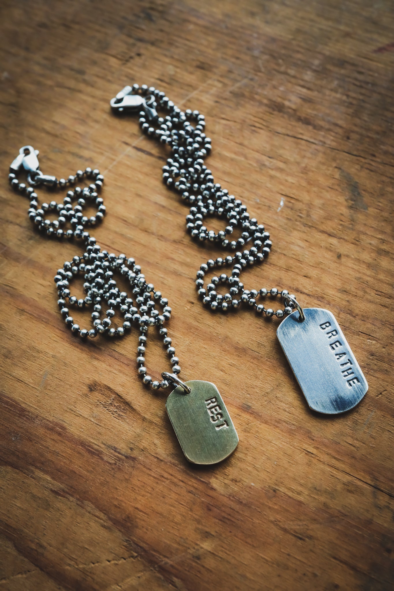 the Words Matter Dog Tag Necklace