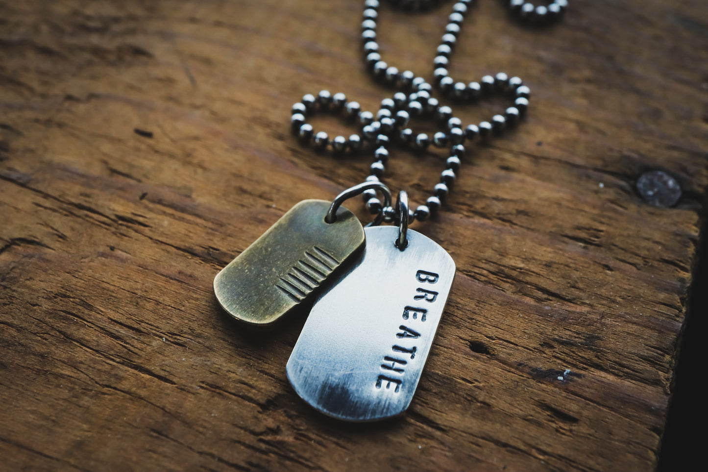 the Words Matter Dog Tag Necklace