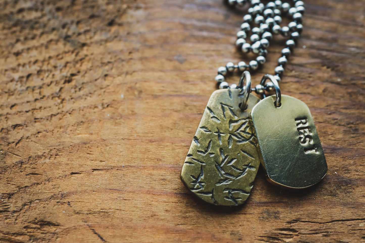 the Words Matter Dog Tag Necklace