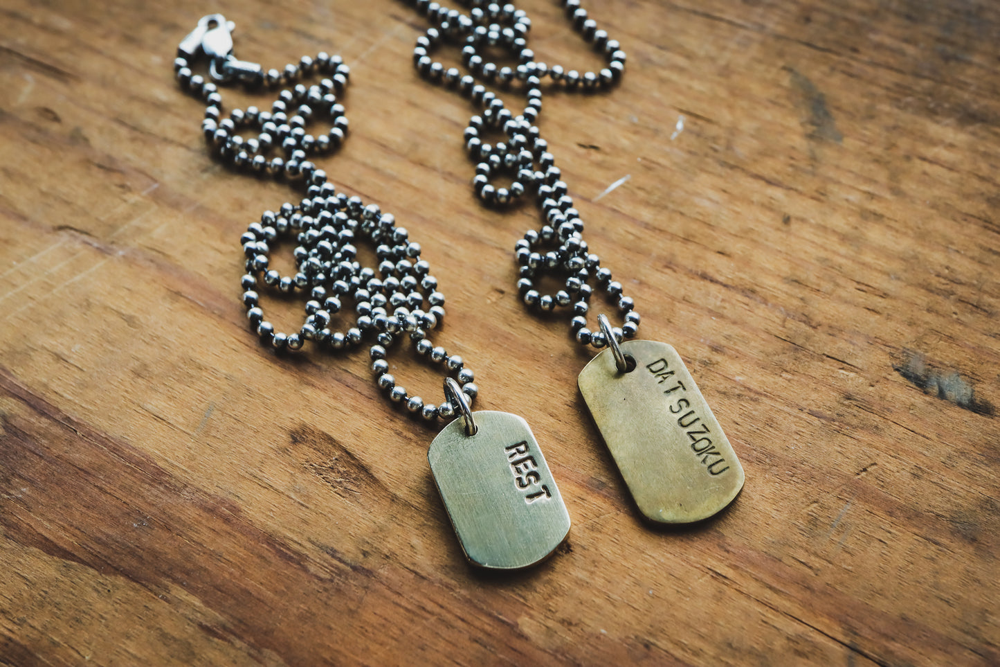 the Words Matter Dog Tag Necklace