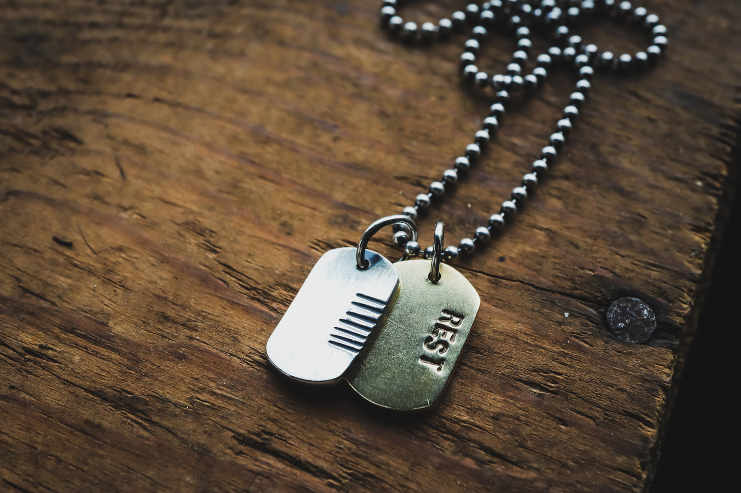 the Words Matter Dog Tag Necklace